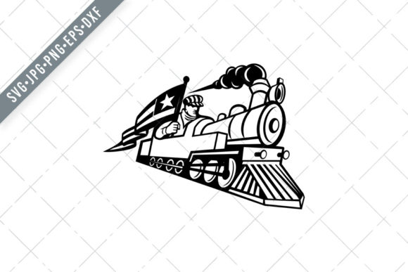 American Engineer Driver Steam Train Graphics for Creators