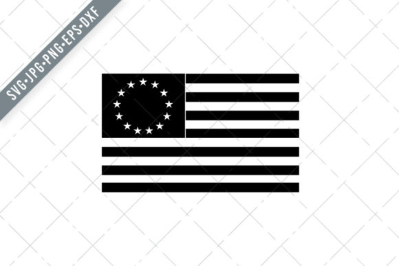 Betsy Ross Flag Graphics for Authentic Illustrations