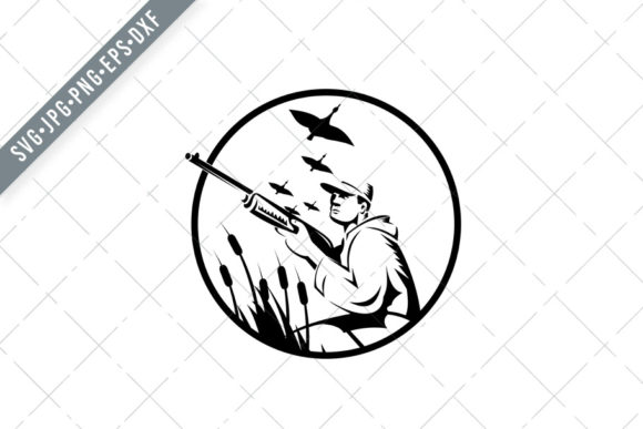 Bird Hunter or Duck Shooter Graphics for Illustrations
