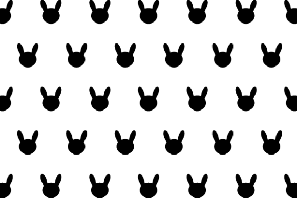 Bunny Patterns glyph - 1 Graphics for Handmade Crafts