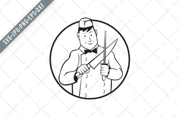 Butcher Sharpening Knife Front: A Review of Graphics and Illustrations