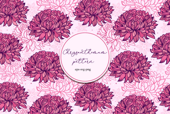 Chrysanthemums. Seamless Pattern. for Graphics and Patterns