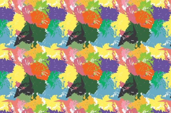 Colorful Ink Seamless Pattern Review for Graphics and Patterns