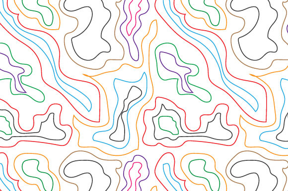 Colorful Line Abstract Pattern Graphics for Handmade Projects