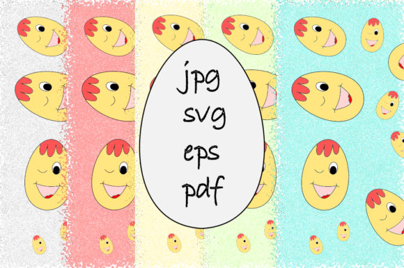 Easter Eggs Pattern, 5 Patterns-20 Pack for Graphics