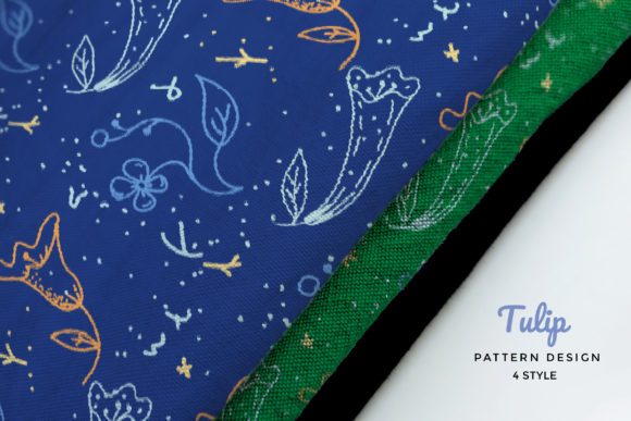 Green Leaf Seamless Patterns Graphic Review