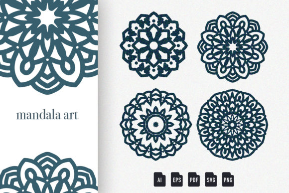 Mandala Art Set 04: Premium Graphics and Patterns for Branding