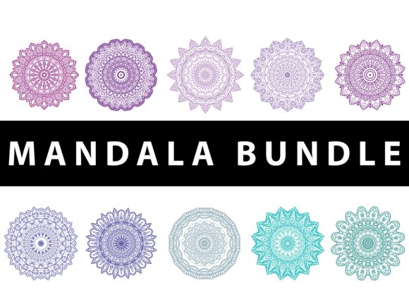 Mandala Pack Purple Color: Premium Graphics for Patterns