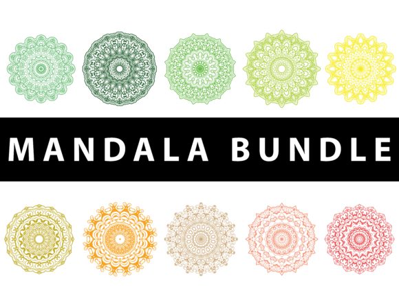 Mandala Pack Rainbow Pattern for Graphics and Patterns