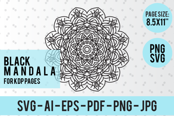 Mandala Patterns for KDP Coloring Book Graphics
