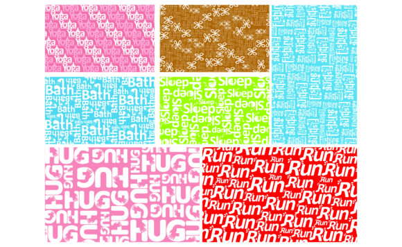 Paper Warp with Typography Pattern Color Graphics and Patterns