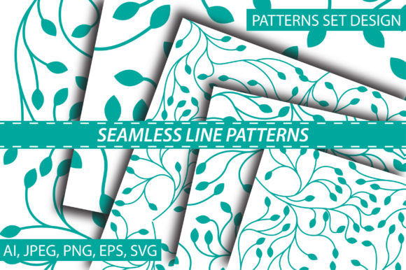 Seamless Leaf Line Patterns for Modern Graphics