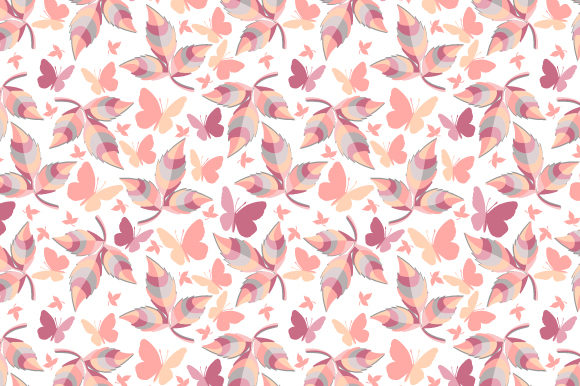 Simple Pattern with Colorful Leaves Graphics for Modern Patterns