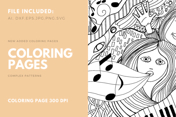 Singing Girl Coloring Book KDP: A Graphics Review for Sellers