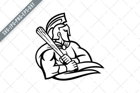 Spartan or Trojan Warrior Baseball Graphics for Digital Creators
